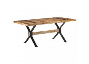 Jedálenský stôl drevo / oceľ Dekorhome
