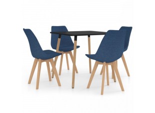 Jedálenský set 4 + 1 buk / látka / plast Dekorhome