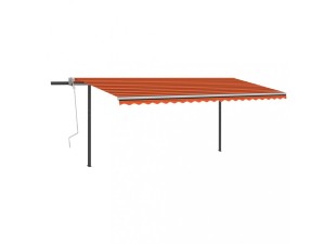 Ručne zaťahovacia markíza so stĺpikmi 450x300 cm Dekorhome