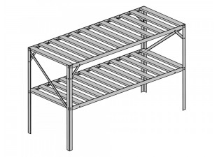 Hliníkový regál do skleníka Dekorhome