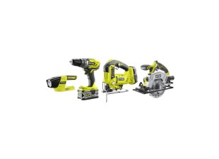 Ryobi R18CK4A-252S aku 18 V set (R18DD3 + RWSL1801 + R18JS + R18T + 1 x 5,0 Ah + 1 x 2 Ah baterie +