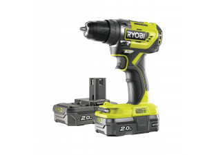 Ryobi R18DD5-220S aku bezuhlíkový 18 V šroubovák/vrtačka + 2x 2Ah baterie + nabíječka ONE+