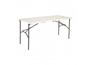 Skladací stôl 150 cm biela / čierna Dekorhome