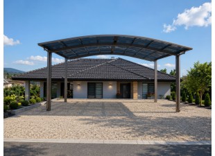 SANKYO PJR M JOINT 5060 – prémiový japonský hliníkový prístrešok pre 2 autá s oblúkovou strechou