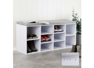 Topánková lavica DTD / látka Dekorhome