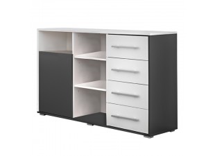 Komoda MASIMO antracit / biela