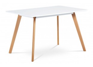 Jedálenský stôl DT-605 WT 120x80 cm biela / buk