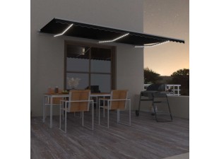 Ručne zaťahovacia markíza s LED svetlom 600x300 cm Dekorhome
