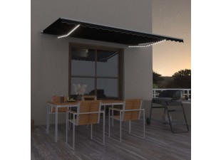 Ručne zaťahovacia markíza s LED svetlom 500x350 cm Dekorhome