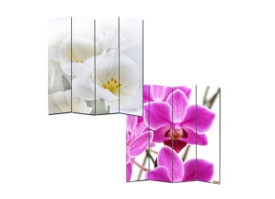 Dizajnový paraván WH orchidea 160x180 cm (4-dielny) - POSLEDNÝ KUS