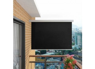 Balkónová zástena 180 x 200 cm čierna Dekorhome - POSLEDNÝ KUS
