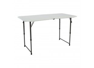 Skladací stôl 122 cm biela / čierna Dekorhome