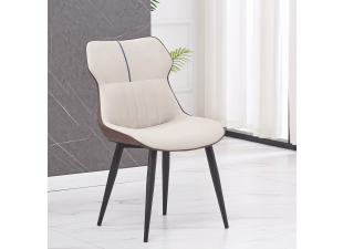 Jedálenská stolička OSTELA stel béžová / hnedá / čierna