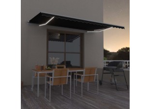 Ručne zaťahovacia markíza s LED svetlom 500x300 cm Dekorhome