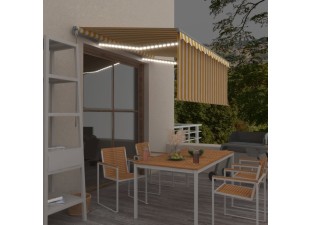 Ručne zaťahovacia markíza s roletou a LED 300x250 cm Dekorhome