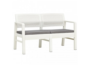 Záhradná lavica 120 cm biela Dekorhome