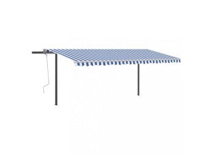 Ručne zaťahovacia markíza so stĺpikmi 500x350 cm Dekorhome