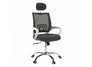 Kancelárske kreslo SANAZ TYP 1 sivá / biela / chróm