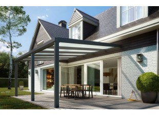 Hliníková pergola 600 cm antracit / polykarbonát Dekorhome