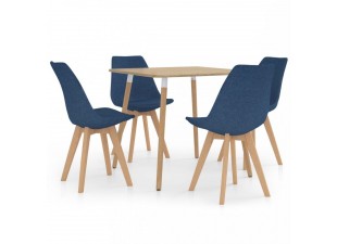 Jedálenský set 4+1 buk / látka / plast Dekorhome