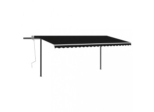 Ručne zaťahovacia markíza so stĺpikmi 500x300 cm Dekorhome