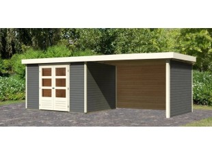 Drevený záhradný domček ASKOLA 5 s prístavkom 280 Dekorhome