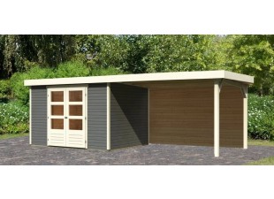 Drevený záhradný domček ASKOLA 5 s prístavkom 280 Dekorhome