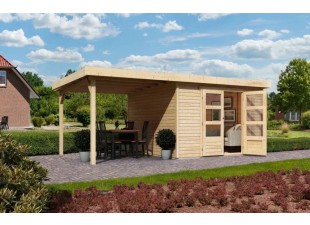 Drevený záhradný domček ASKOLA 6 s prístavkom 240 Dekorhome