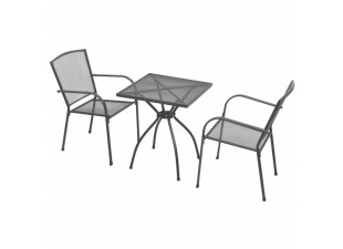 Záhradný bistro set 3 ks antracit Dekorhome