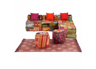 Modulová sedacia súprava 14 ks patchwork Dekorhome