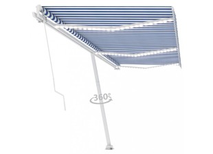 Ručne zaťahovacia markíza s LED svetlom 400x350 cm Dekorhome