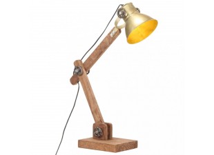 Stolná lampa kov / mangovníkové drevo Dekorhome