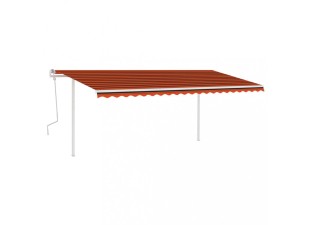 Ručne zaťahovacia markíza so stĺpikmi 450x300 cm Dekorhome